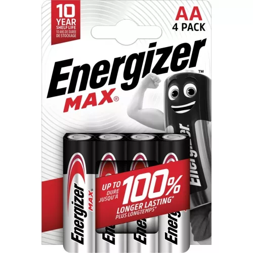 Energizer MAX Alkaline Battery AA - 4 PCS
