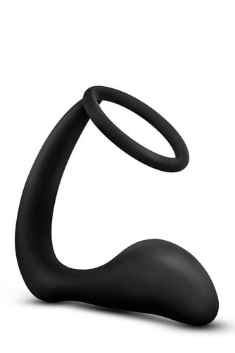 ANAL ADVENTURES COCK RING PLUG BLACK