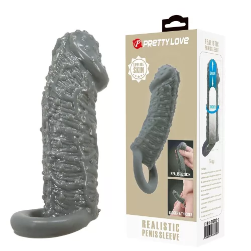 Pretty Love Realistic Penis Sleeve Black II