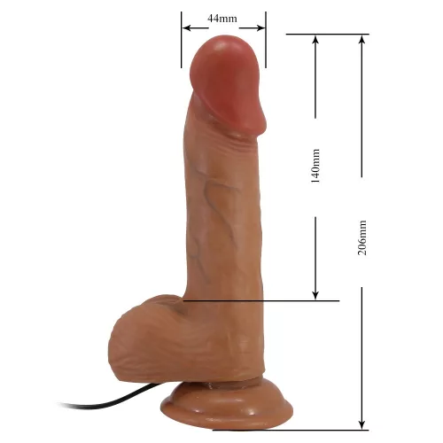 Beautiful Catoblepas 8,1 " Vibrating Dildo Brown