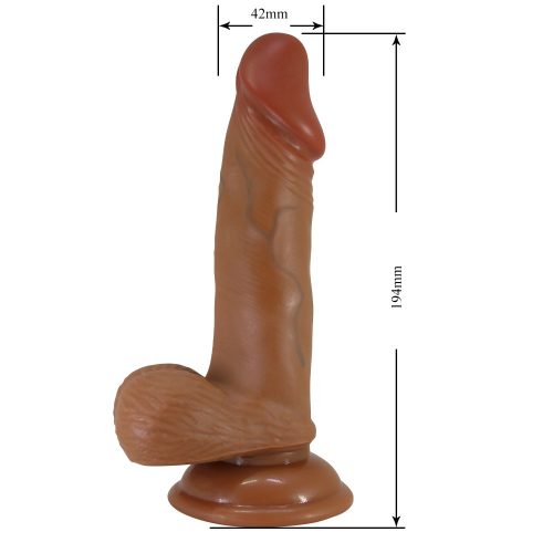 Beautiful Zebulon 7,6 " Dildo Brown
