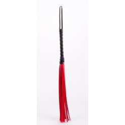 Calf Leather Handle Saddle Leather Tails Red