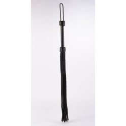 Kid Handle Kid Leather Braided Tails Black