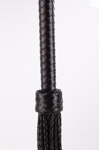 Kid Handle Kid Leather Braided Tails Black