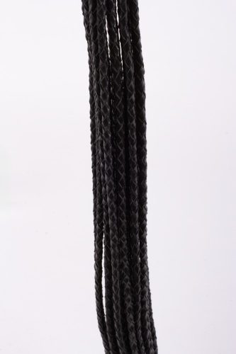 Kid Handle Kid Leather Braided Tails Black