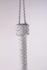 Kid Handle Kid Leather Braided Tails White