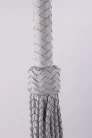 Kid Handle Kid Leather Braided Tails White