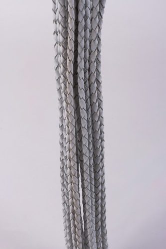 Kid Handle Kid Leather Braided Tails White_B15O25_3