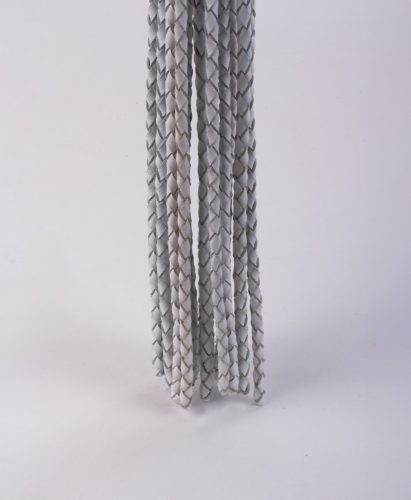 Kid Handle Kid Leather Braided Tails White_B15O25_3