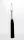 Flogger with Metallic Leather Handle and Suede Leather Tails Black 18"