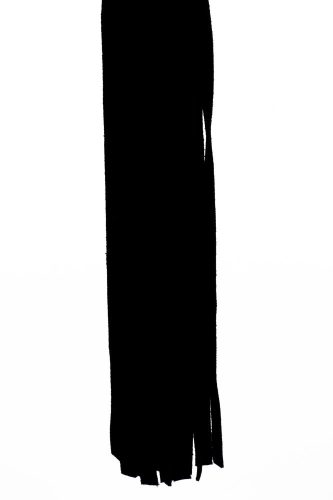 Flogger with Metallic Leather Handle and Suede Leather Tails Black 18"