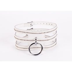 Designer Traingo Collar Made in Calf Softy Leather White