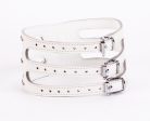 Designer Traingo Collar Made in Calf Softy Leather White