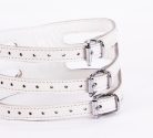 Designer Traingo Collar Made in Calf Softy Leather White