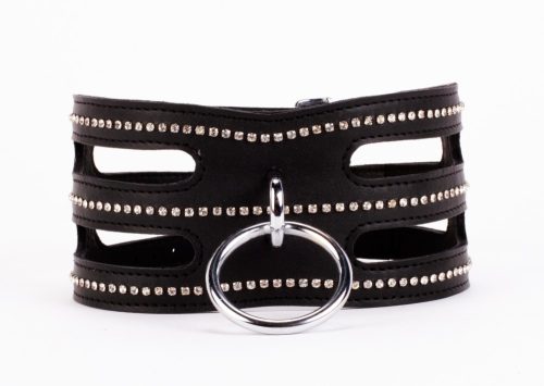 Designer Traingo Collar Made in Calf Softy Leather Black