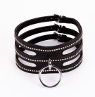 Designer Traingo Collar Made in Calf Softy Leather Black