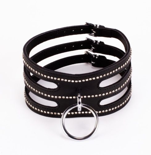 Designer Traingo Collar Made in Calf Softy Leather Black