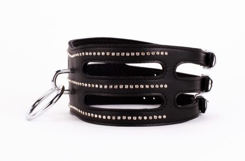 Designer Traingo Collar Made in Calf Softy Leather Black