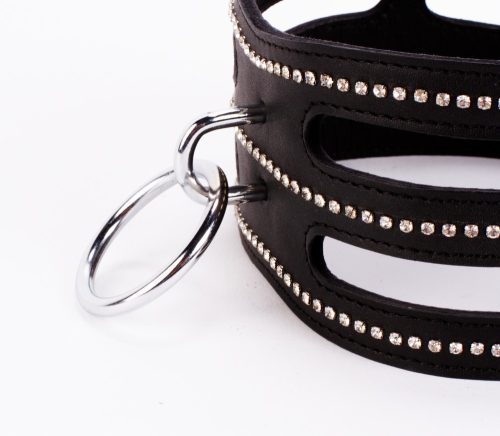 Designer Traingo Collar Made in Calf Softy Leather Black