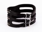 Designer Traingo Collar Made in Calf Softy Leather Black