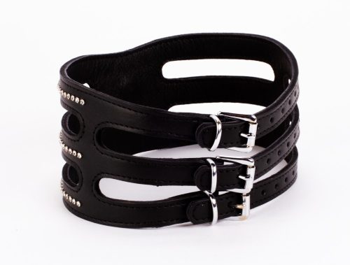 Designer Traingo Collar Made in Calf Softy Leather Black