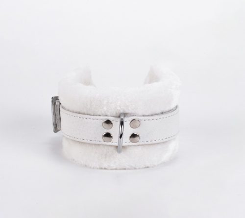 Handcuff Design Made in Calf Softy Leather White