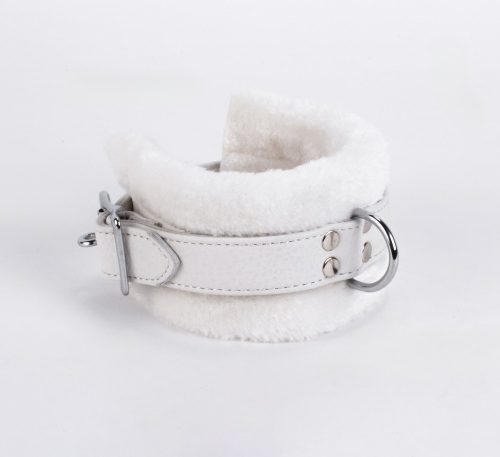 Handcuff Design Made in Calf Softy Leather White