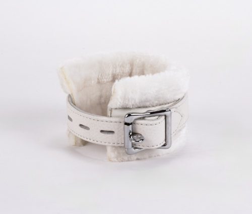 Handcuff Design Made in Calf Softy Leather White