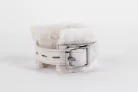 Handcuff Design Made in Calf Softy Leather White