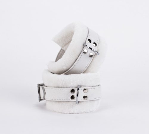Handcuff Design Made in Calf Softy Leather White
