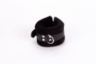 Handcuff Design Made in Calf Softy Leather and Puffed Fur Black