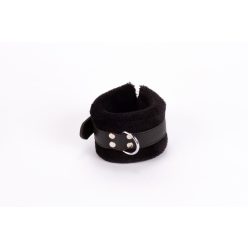   Handcuff Design Made in Calf Softy Leather and Puffed Fur Black