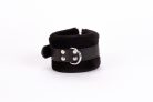 Handcuff Design Made in Calf Softy Leather and Puffed Fur Black