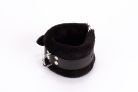 Handcuff Design Made in Calf Softy Leather and Puffed Fur Black