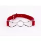Calf Softy Leather Top and Lamb Leather Padding with Stainless Steel Mouth Piece Red