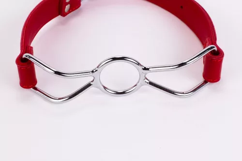 Calf Softy Leather Top and Lamb Leather Padding with Stainless Steel Mouth Piece Red