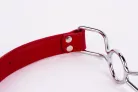 Calf Softy Leather Top and Lamb Leather Padding with Stainless Steel Mouth Piece Red