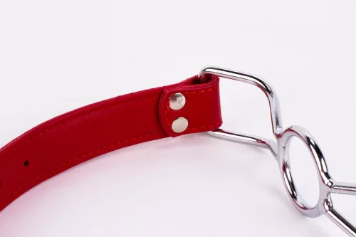 Calf Softy Leather Top and Lamb Leather Padding with Stainless Steel Mouth Piece Red