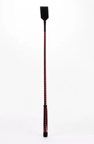 Leather Stick with Neon Strip and Nubuck Leather Top Red