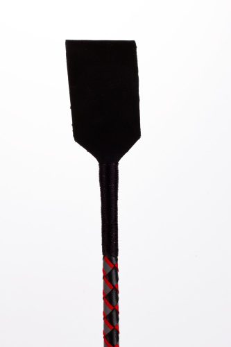 Leather Stick with Neon Strip and Nubuck Leather Top Red