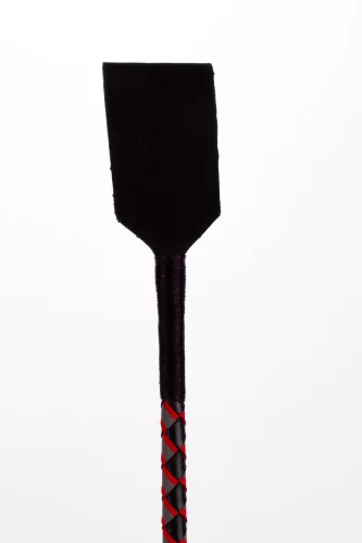 Leather Stick with Neon Strip and Nubuck Leather Top Red