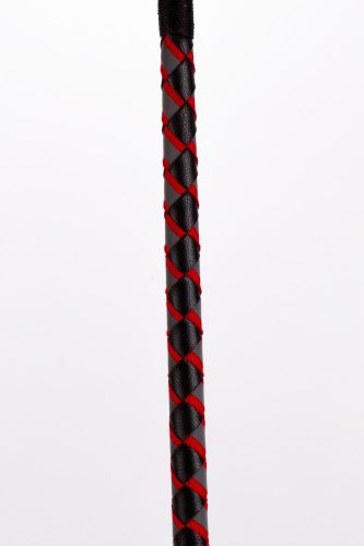 Leather Stick with Neon Strip and Nubuck Leather Top Red