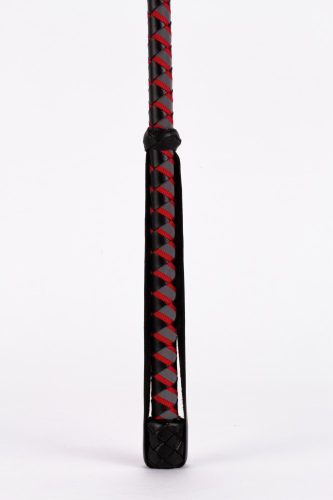 Leather Stick with Neon Strip and Nubuck Leather Top Red