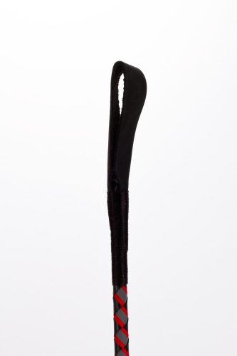 Leather Stick with Neon Strip and Nubuck Leather Top Red