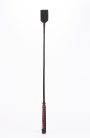 Nylon Stick with Neon Strip and Goat Kid Leather Handle Nubuck Leather Black