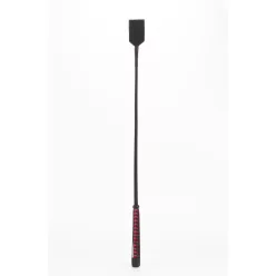   Nylon Stick with Neon Strip and Goat Kid Leather Handle Nubuck Leather Black