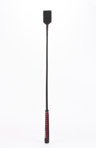 Nylon Stick with Neon Strip and Goat Kid Leather Handle Nubuck Leather Black