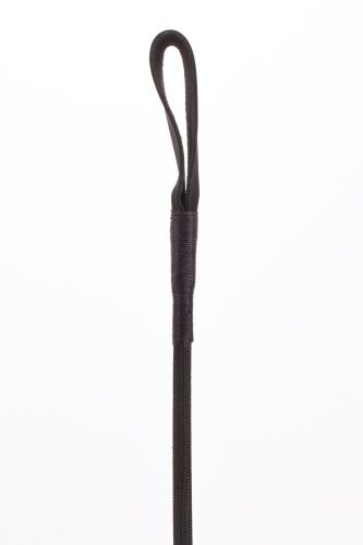 Nylon Stick with Neon Strip and Goat Kid Leather Handle Nubuck Leather Black