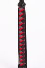 Nylon Stick with Neon Strip and Goat Kid Leather Handle Nubuck Leather Black