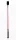 Nylon Stick with Neon Strip and Goat Kid Leather Handle Nubuck Leather Top Red
